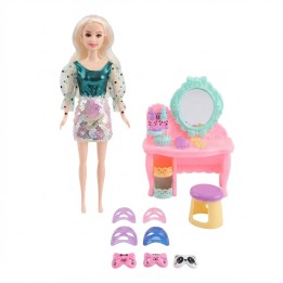 Muñeca Fashion Con Tocador Y Mascarillas Faciales