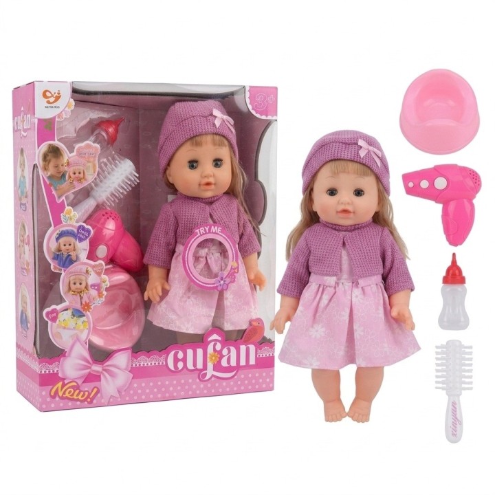 Muñeca Bebé Cufan Con Bacinilla, Secador Y Sonidos