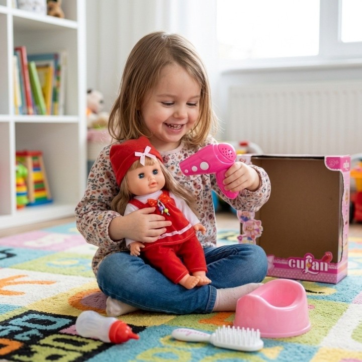 Muñeca Bebé Cufan Interactiva Accesorios Niña