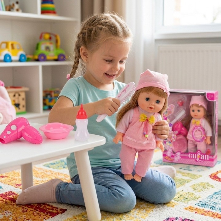 Muñeca Bebé Cufan Interactiva Accesorios Niña