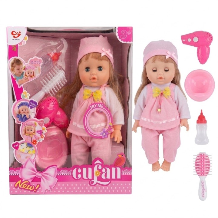 Muñeca Bebé Cufan Interactiva Accesorios Niña