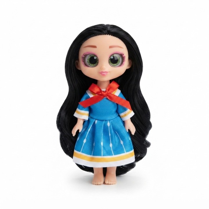 Mini Muñeca Dollbaby Ojos Grandes Con Mascota