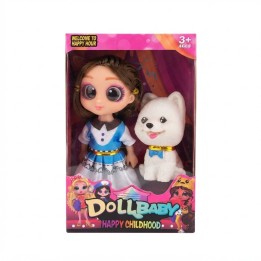 Mini Muñeca Dollbaby Ojos Grandes Con Mascota