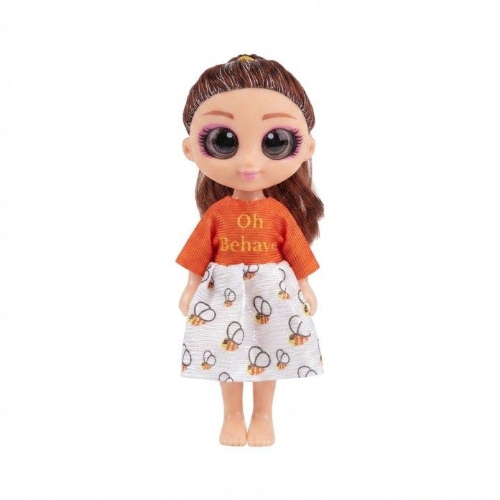 Mini Muñeca Dollbaby Ojos Grandes Con Mascota
