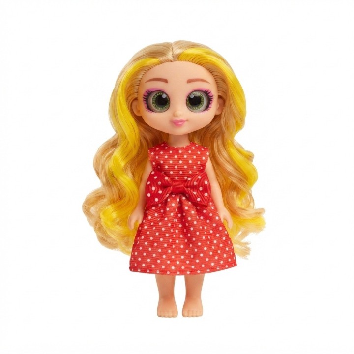 Mini Muñeca Dollbaby Ojos Grandes Con Mascota