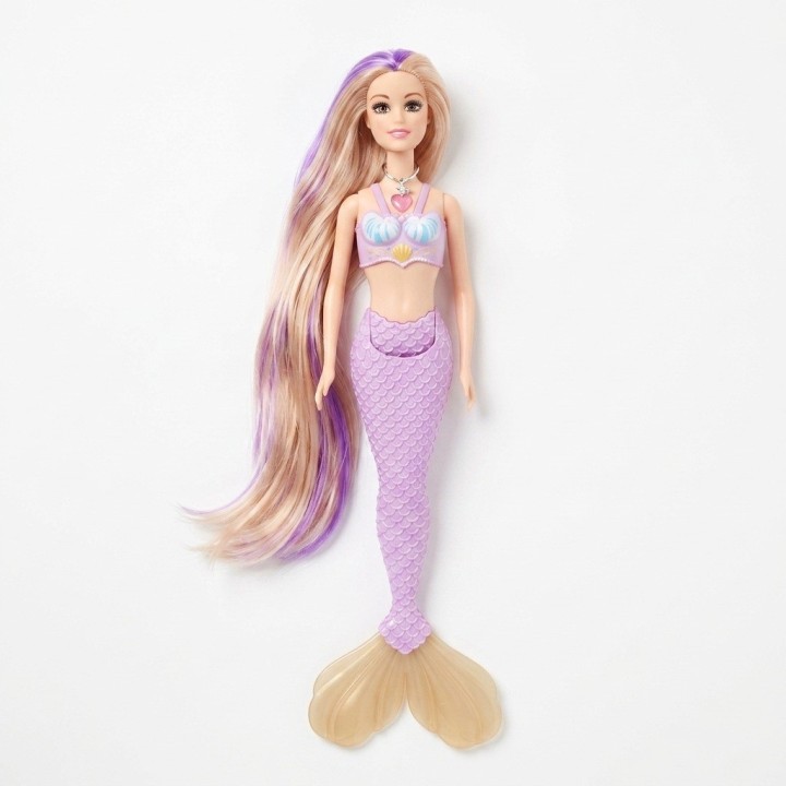 Set Muñeca Sirena Grande Con Mini Sirena Y Accesorios