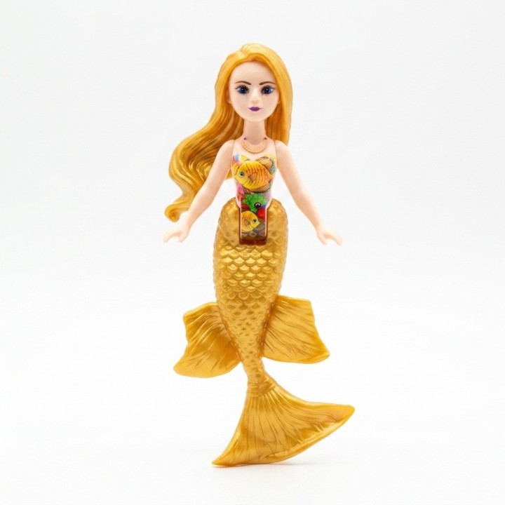 Set Muñeca Sirena Grande Con Mini Sirena Y Accesorios