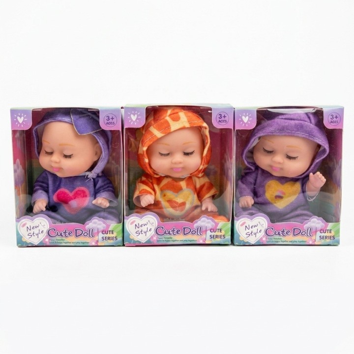 Set X3 Mini Muñecas Bebés Durmiendo Pijama Animalitos