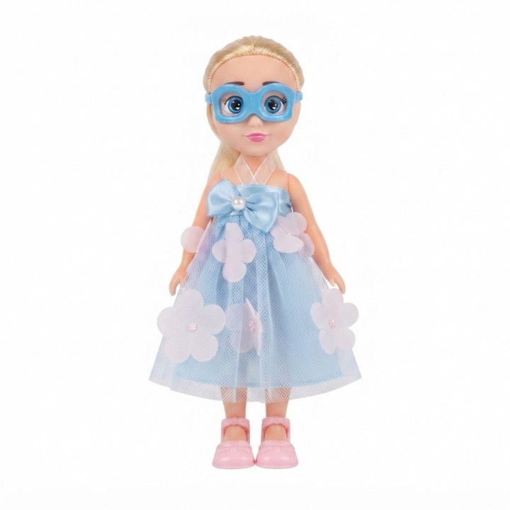 Muñeca Fashion Princesa Con Antifaz Y Varita Mágica