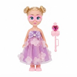 Muñeca Fashion Princesa Con Antifaz Y Varita Mágica