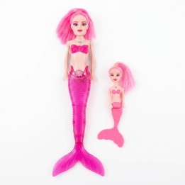 Set De 2 Muñecas Sirenas Con Animales Y Accesorios De Mar