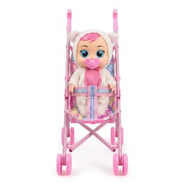 Set Muñeca Bebé Llorona Con Coche Y Accesorios