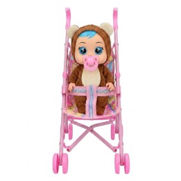 Set Muñeca Bebé Llorona Con Coche Y Accesorios