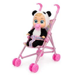 Set Muñeca Bebé Llorona Con Coche Y Accesorios
