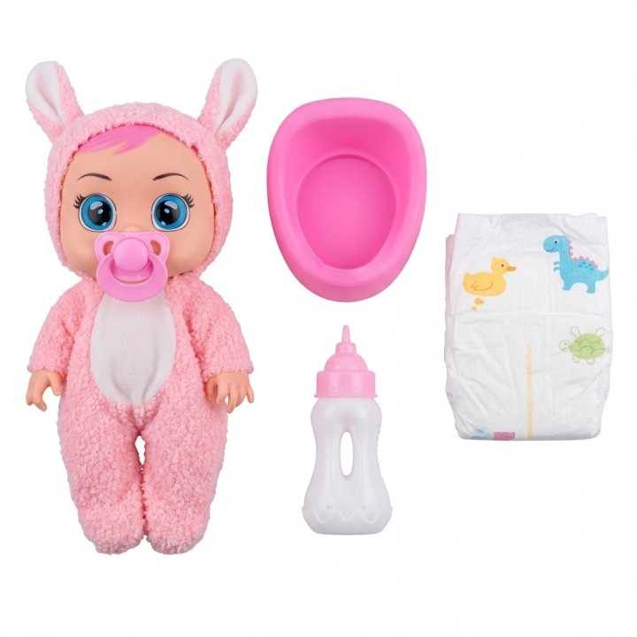 Set Muñeca Bebé Llorona Con Coche Y Accesorios