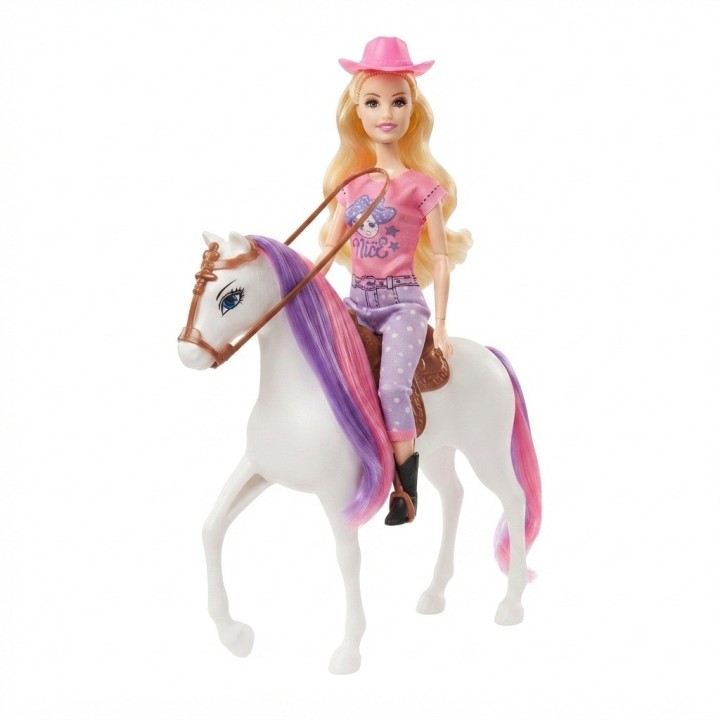 Set Muñeca Fashion Con Caballo Mágico Y Accesorios