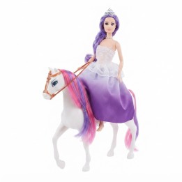 Set Muñeca Fashion Con Caballo Mágico Y Accesorios