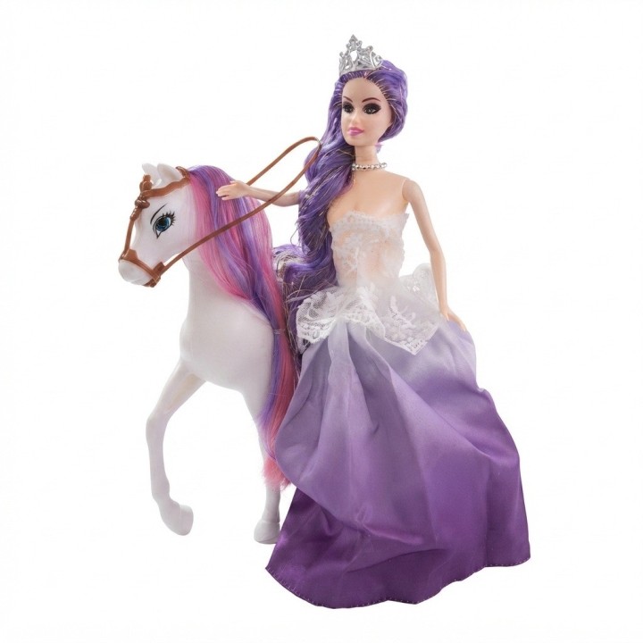 Set Muñeca Fashion Con Caballo Mágico Y Accesorios