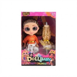 Muñeca Dollbaby Con Ojos Grandes, Cabello Largo Y Sombrilla