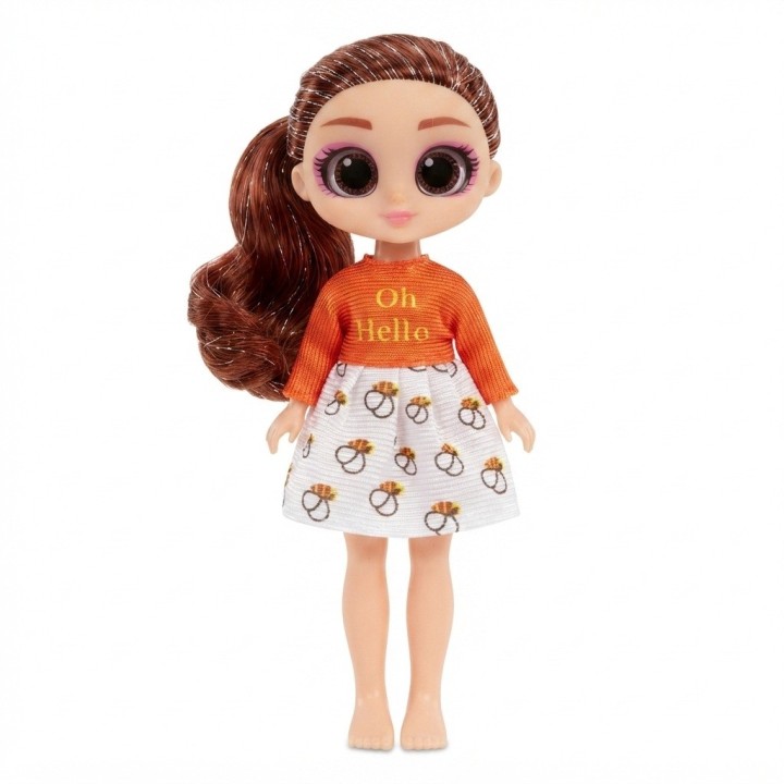 Muñeca Dollbaby Con Ojos Grandes, Cabello Largo Y Sombrilla
