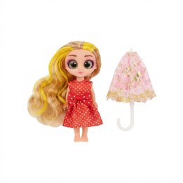 Muñeca Dollbaby Con Ojos Grandes, Cabello Largo Y Sombrilla