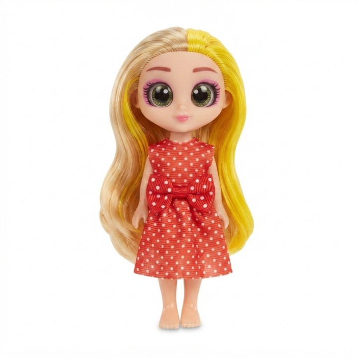 Muñeca Dollbaby Con Ojos Grandes, Cabello Largo Y Sombrilla