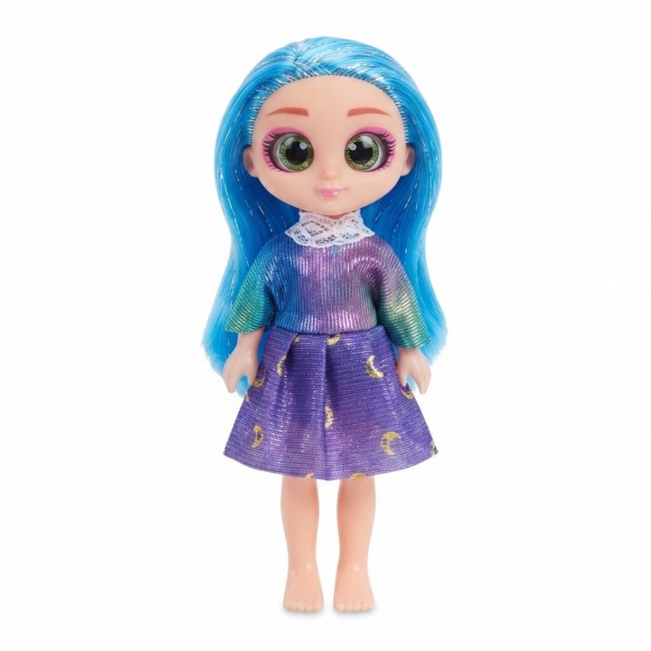 Muñeca Dollbaby Con Ojos Grandes, Cabello Largo Y Sombrilla