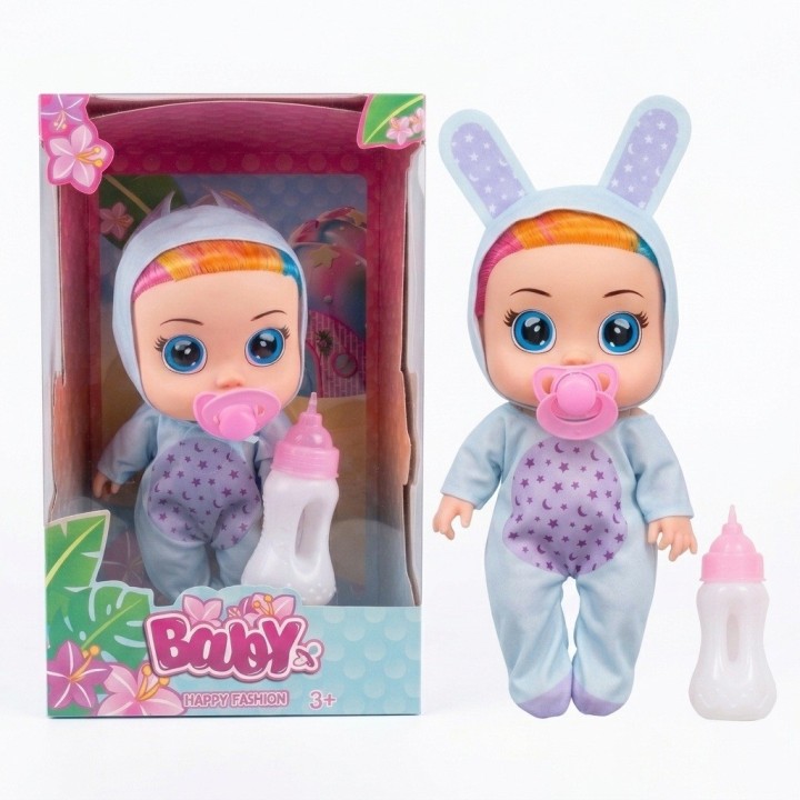 Muñeca Bebé Ojos Grandes Con Pijama De Fantasía