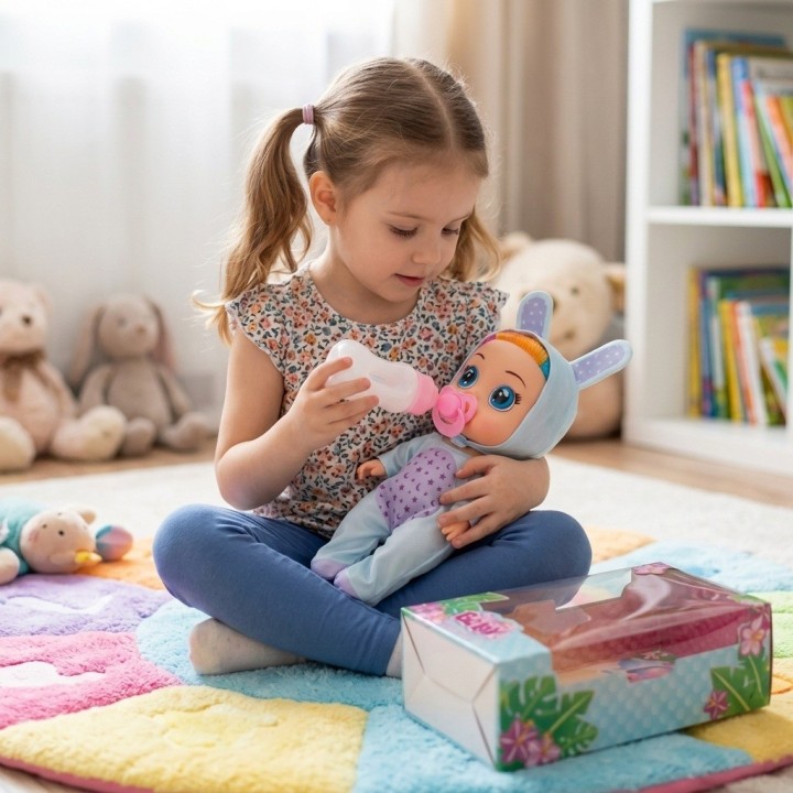 Muñeca Bebé Ojos Grandes Con Pijama De Fantasía