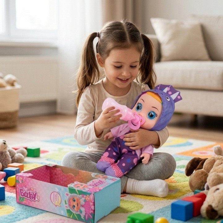Muñeca Bebé Ojos Grandes Con Pijama De Fantasía