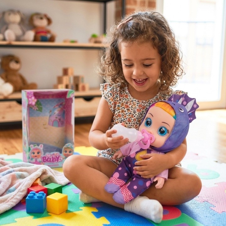 Muñeca Bebé Ojos Grandes Con Pijama De Fantasía