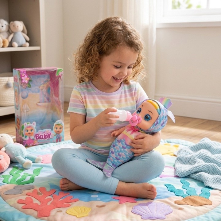 Muñeca Bebé Ojos Grandes Con Pijama De Fantasía
