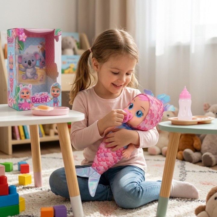 Muñeca Bebé Ojos Grandes Con Pijama De Fantasía