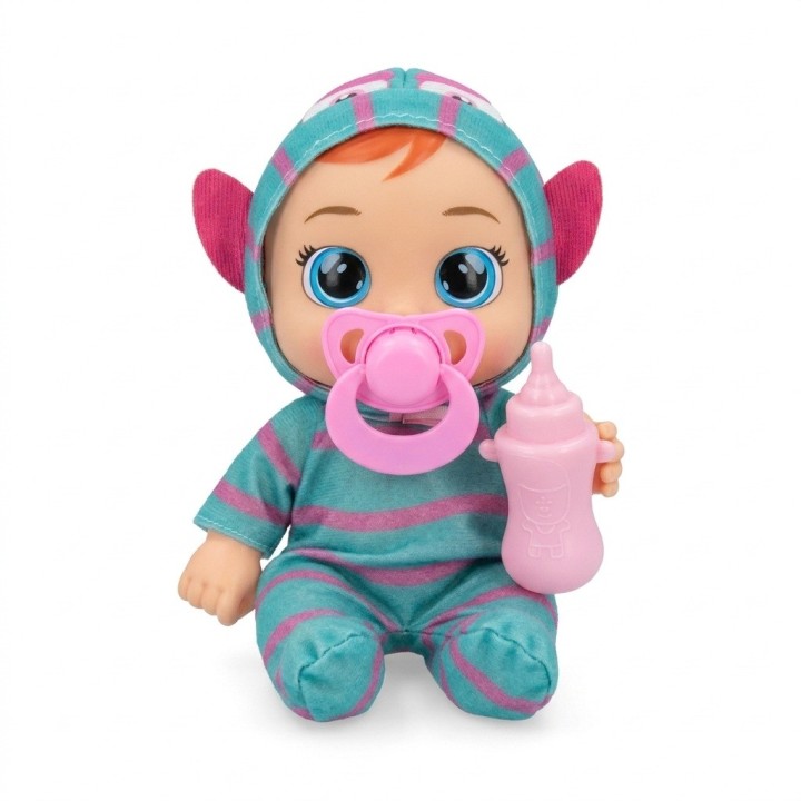 Muñeca Bebé Ojos Grandes Pijama Animalito Y Accesorios