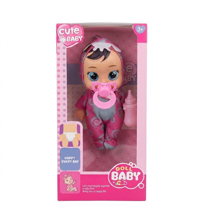Muñeca Bebé Ojos Grandes Pijama Animalito Y Accesorios