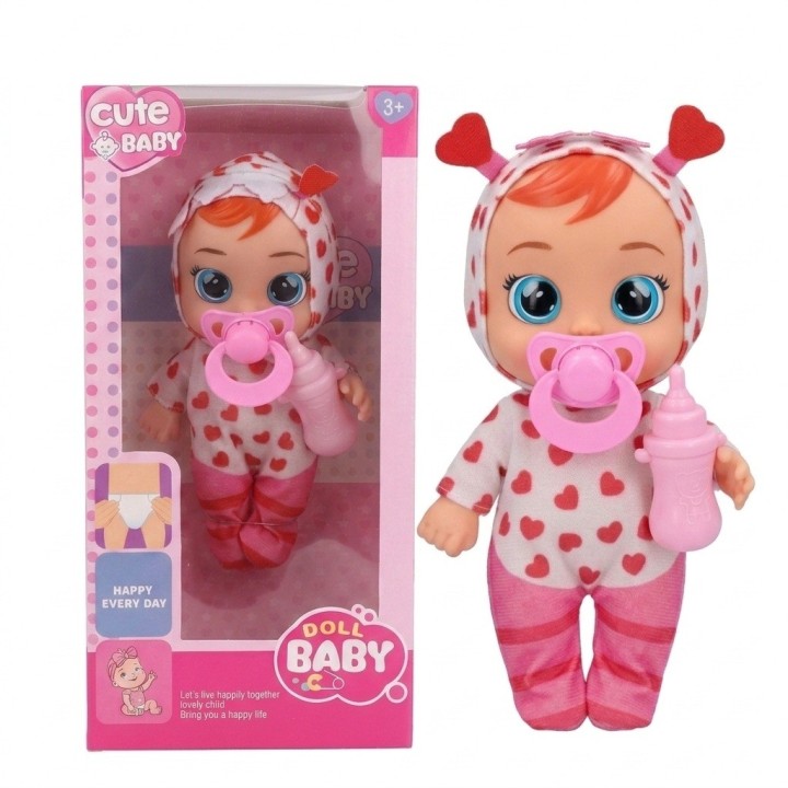 Muñeca Bebé Ojos Grandes Pijama Animalito Y Accesorios