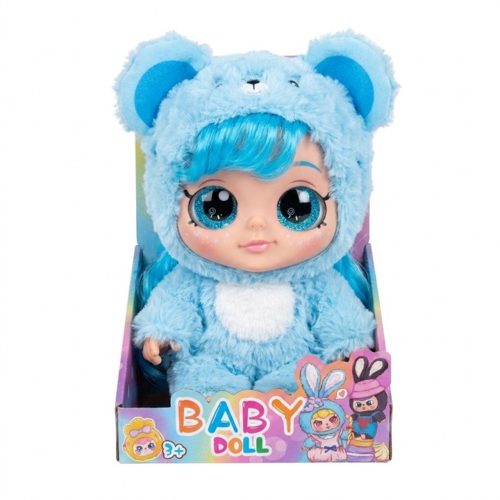 Muñeca Bebé Ojos Grandes Pijama De Peluche