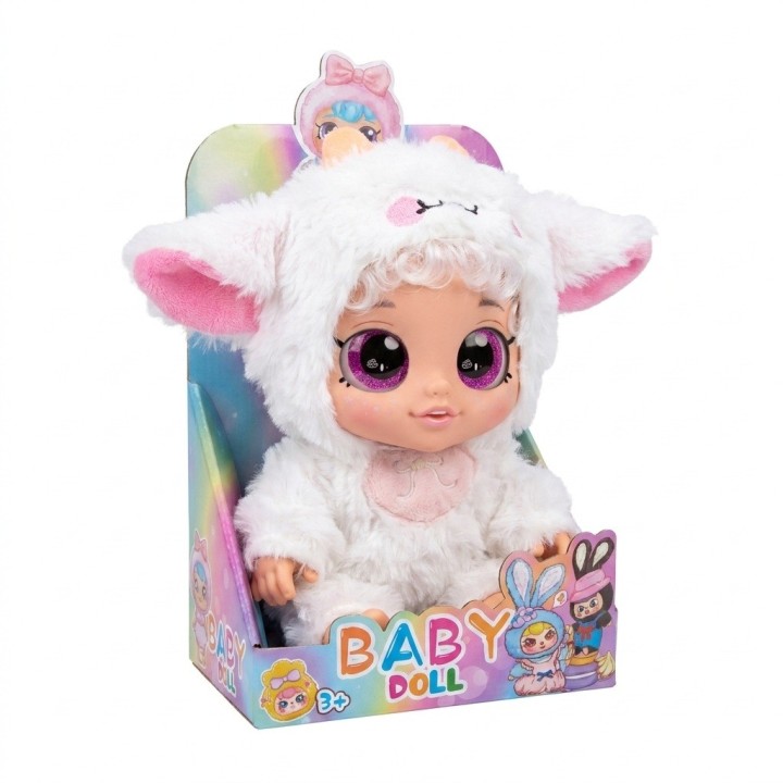 Muñeca Bebé Ojos Grandes Pijama De Peluche