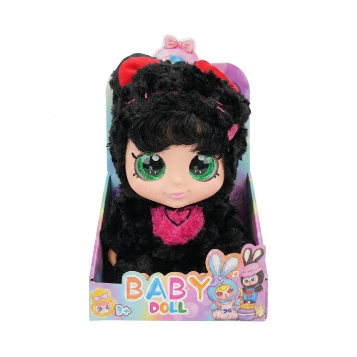 Muñeca Bebé Ojos Grandes Pijama De Peluche