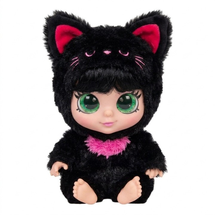 Muñeca Bebé Ojos Grandes Pijama De Peluche