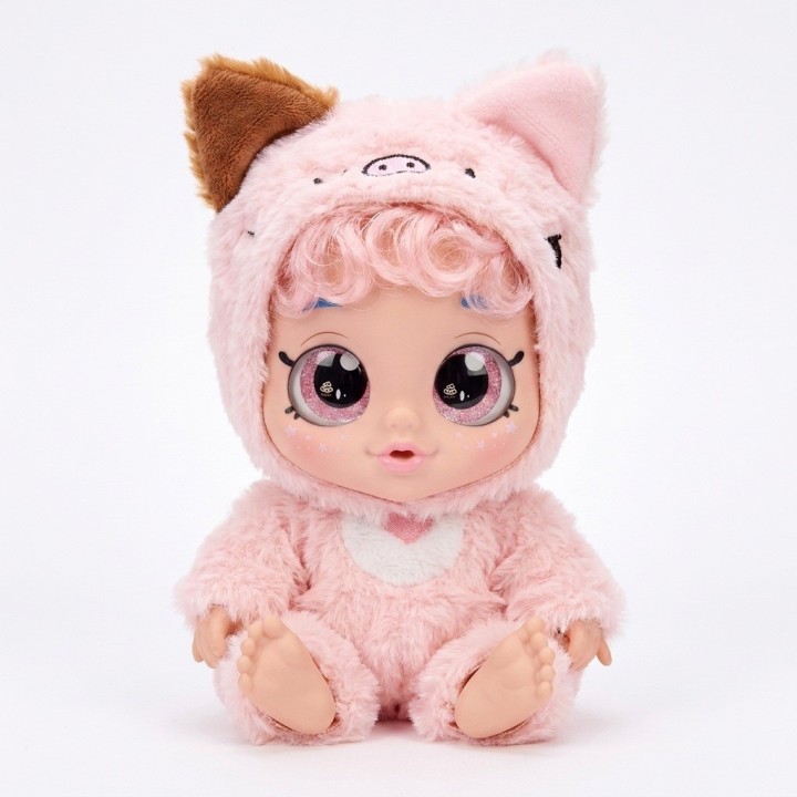 Muñeca Bebé Ojos Grandes Pijama De Peluche