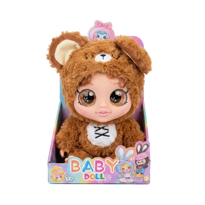 Muñeca Bebé Ojos Grandes Pijama De Peluche