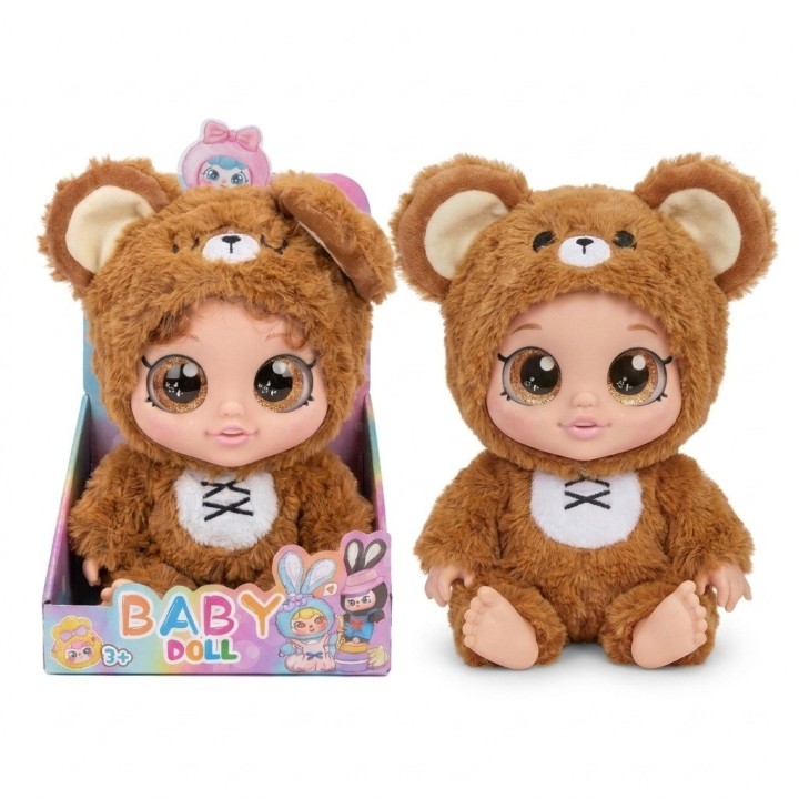 Muñeca Bebé Ojos Grandes Pijama De Peluche