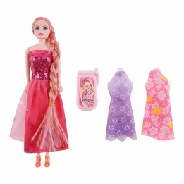 Set Muñeca De Moda Con 3 Vestidos Y Teléfono
