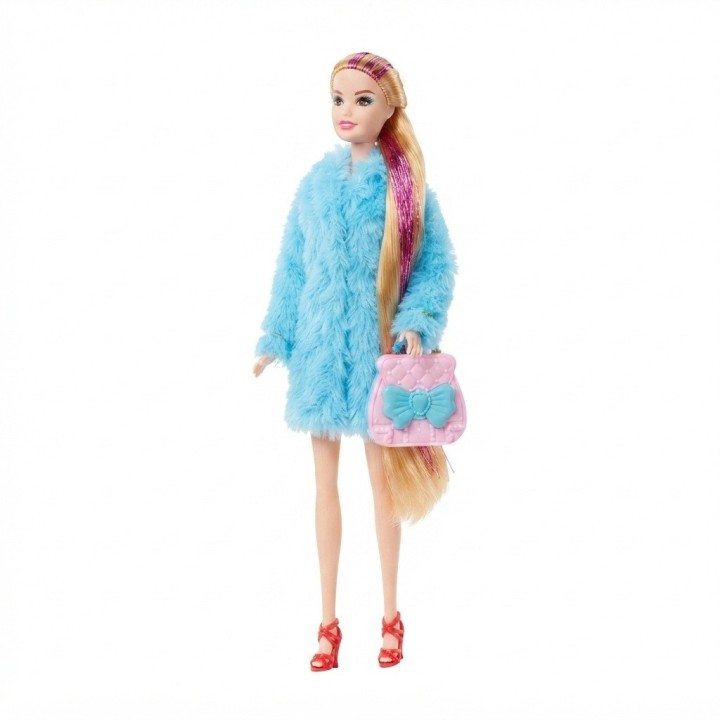 Muñeca Fashion Con Abrigo De Peluche Y Accesorios