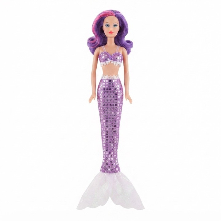 Muñeca Sirena Gigante Con Lentejuelas