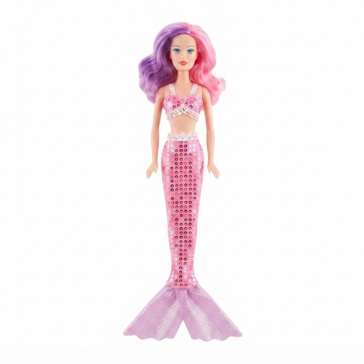 Muñeca Sirena Gigante Con Lentejuelas