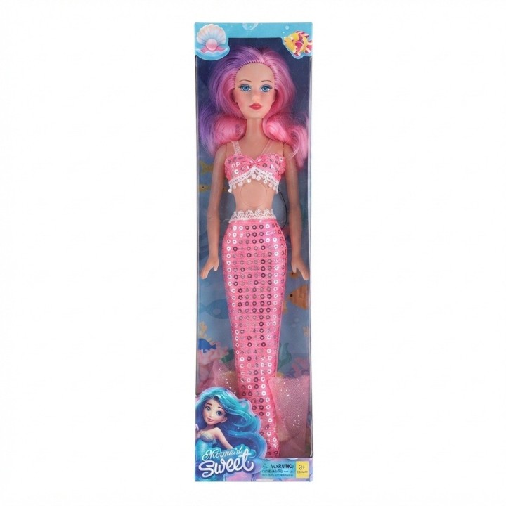 Muñeca Sirena Gigante Con Lentejuelas