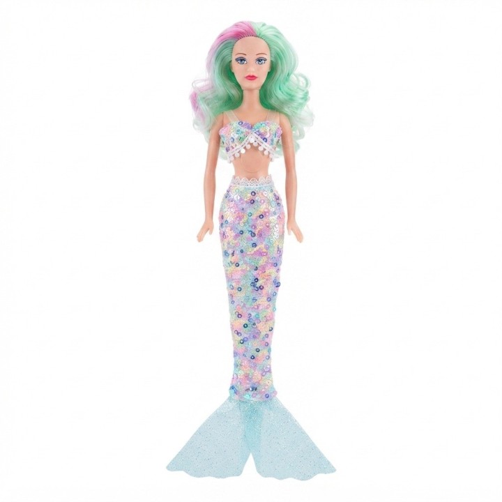 Muñeca Sirena Gigante Con Lentejuelas
