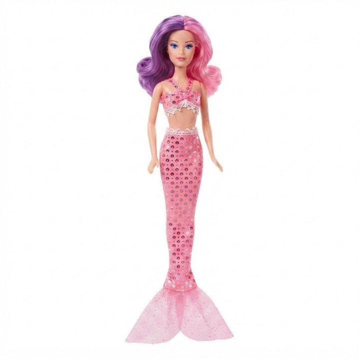 Muñeca Sirena Gigante Con Lentejuelas